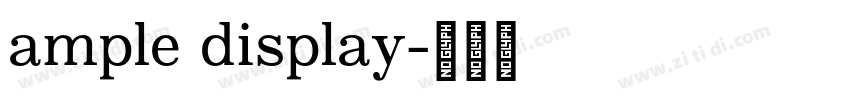 ample display字体转换